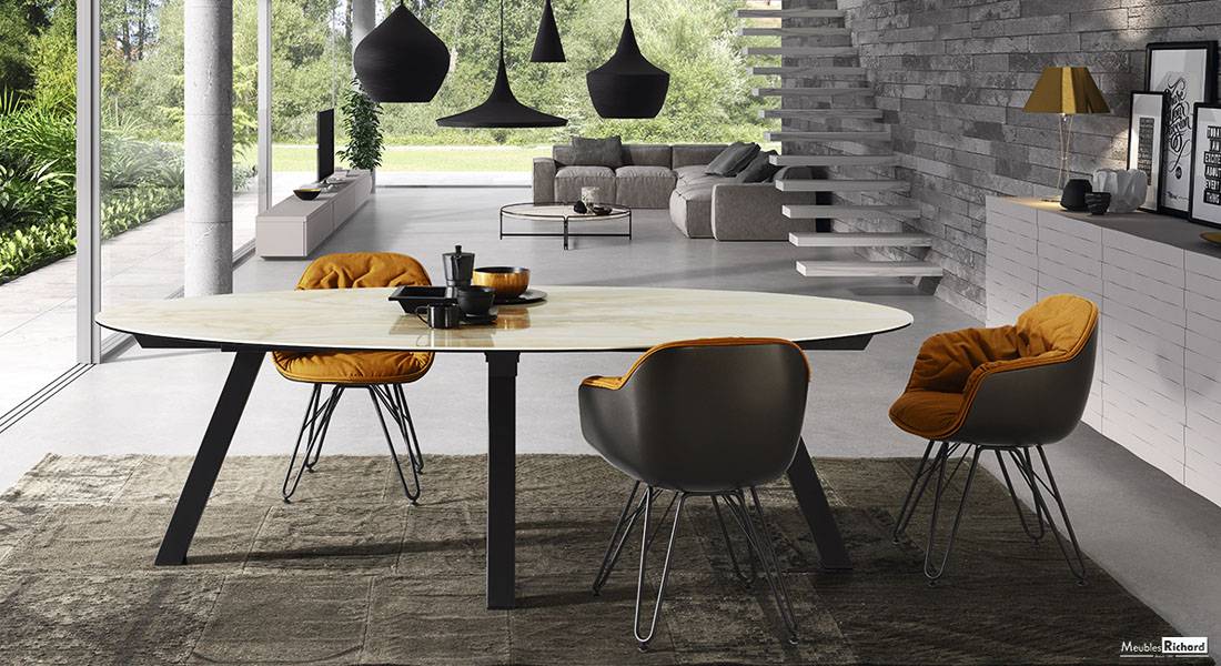 table céramique ovale